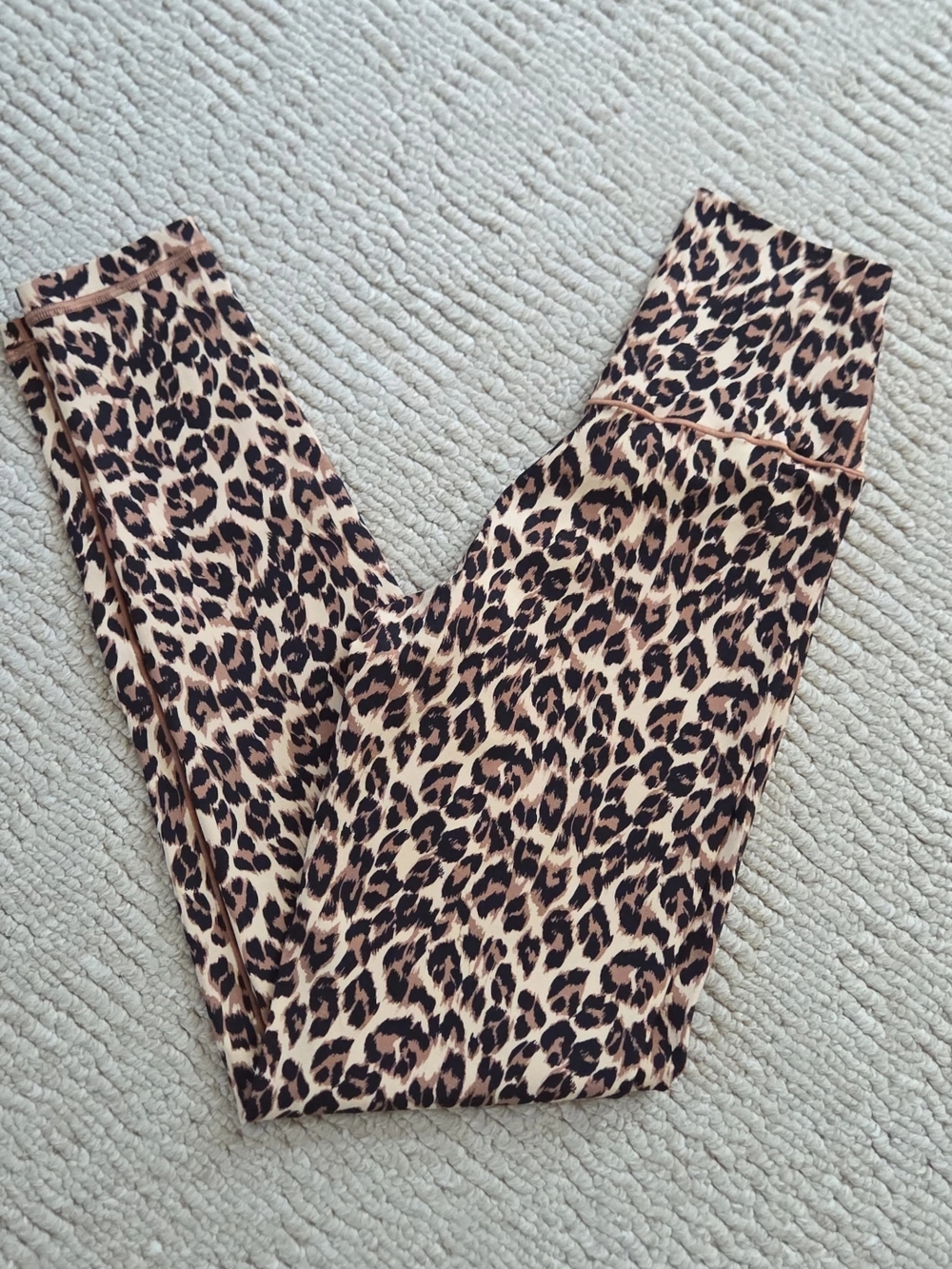 Aerie Leopard Print Leggings - Tan and Black Size S Crossover Waist